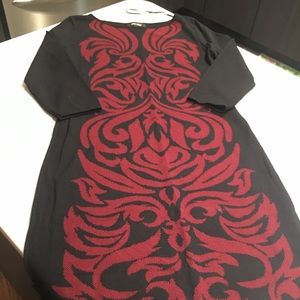 Nine West double jacquard sweater dress 3/4 sleeve